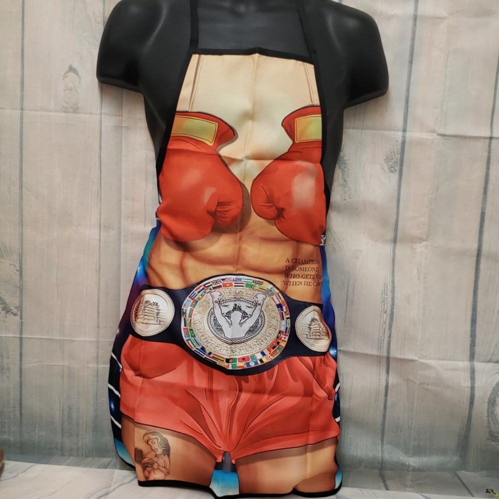 New boxing champion apron